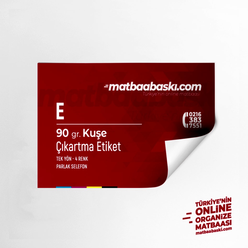 E Çıkartma Etiket - Sticker